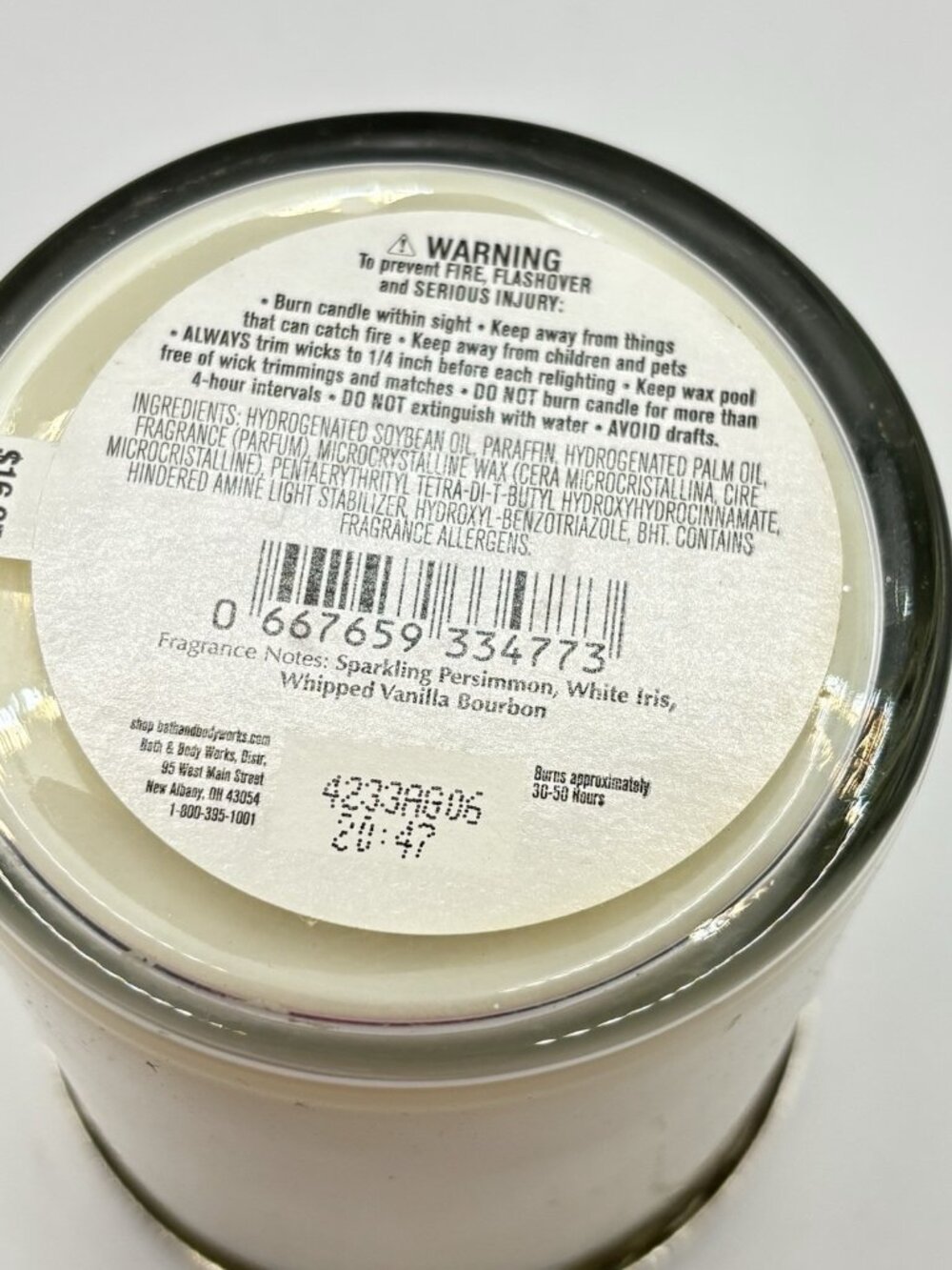 Bath & Body Works Magic In The Air Single Wick Candle Christmas Iris Snow 8oz - Picture 4 of 6